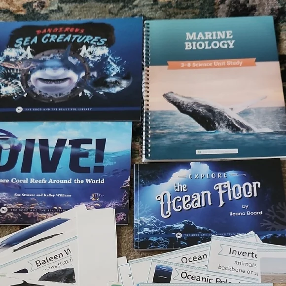 Marine Biology and Sea Creatures Educational Book Set - Picture 1 of 7